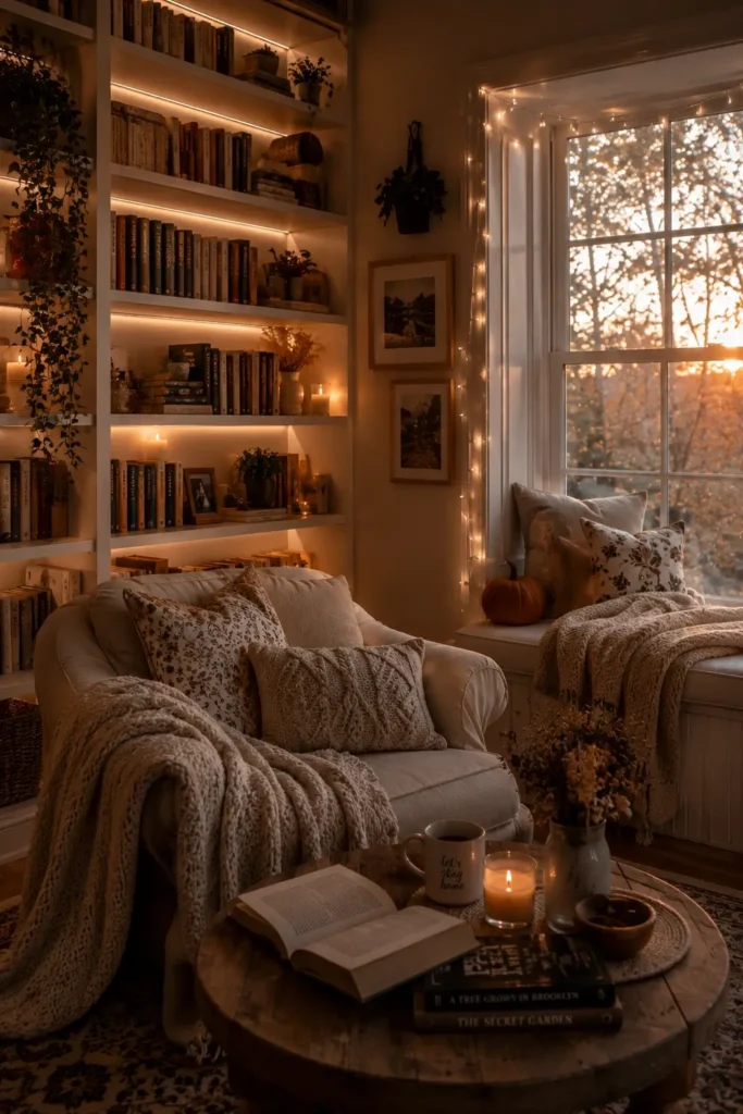 Corner Home Library Decor Ideas for Small Spaces
