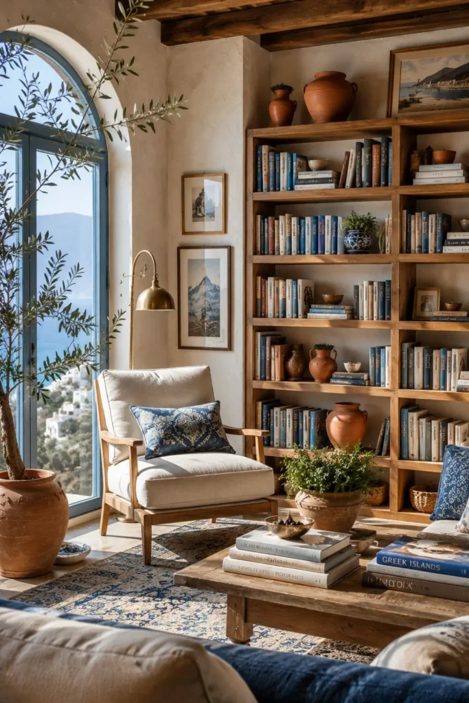 Scandinavian Home Library Decor Ideas With Natural Light