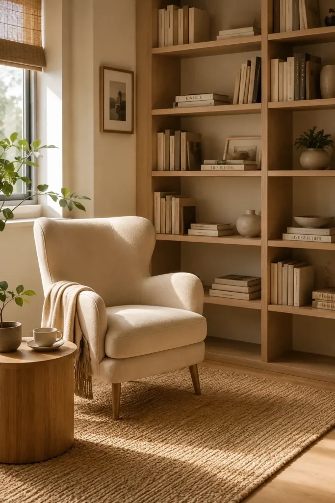 Minimalist Reading Room Ideas With Clean Neutral Decor