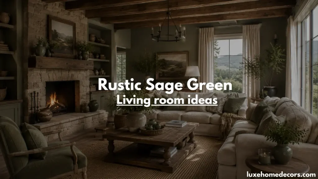 Rustic Sage Green Living Room Ideas