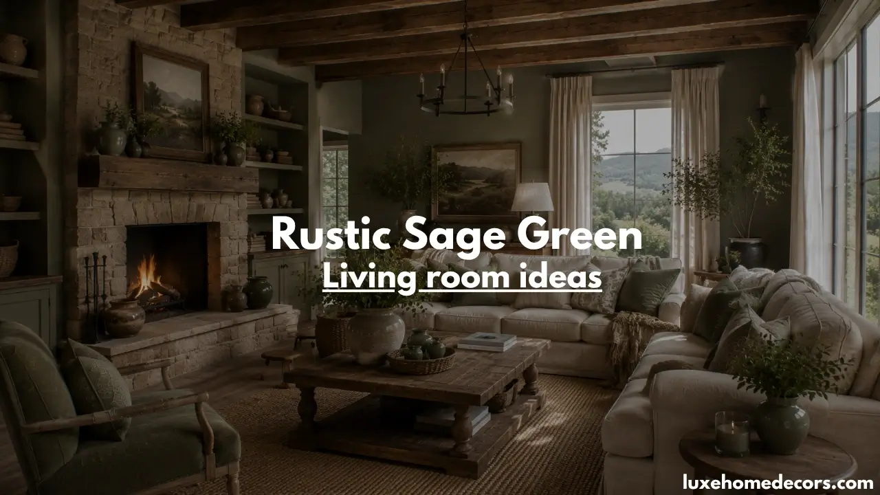 Rustic Sage Green Living Room Ideas