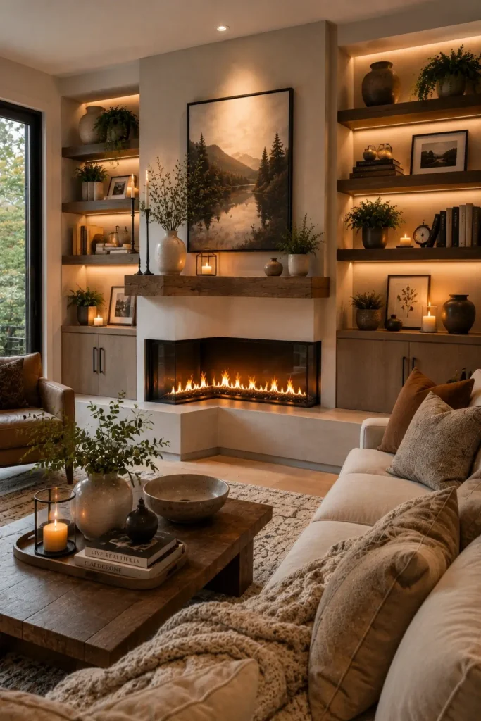 Decorative Shelves for Fireplace Decor