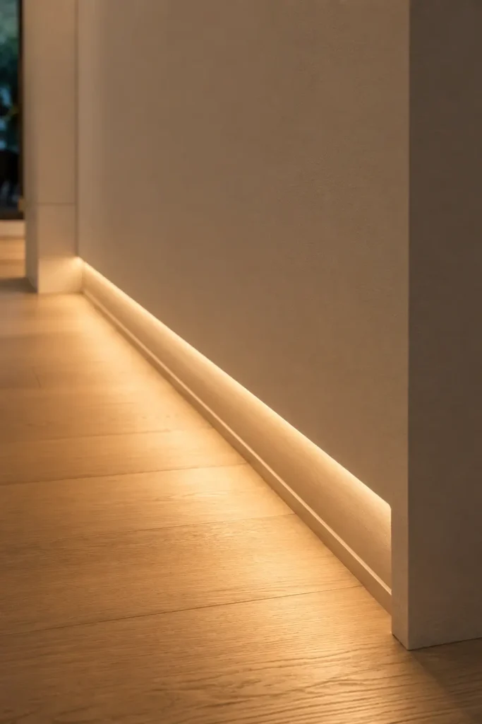 Recessed LED Baseboard Lighting With Dotless Diffuser Covers