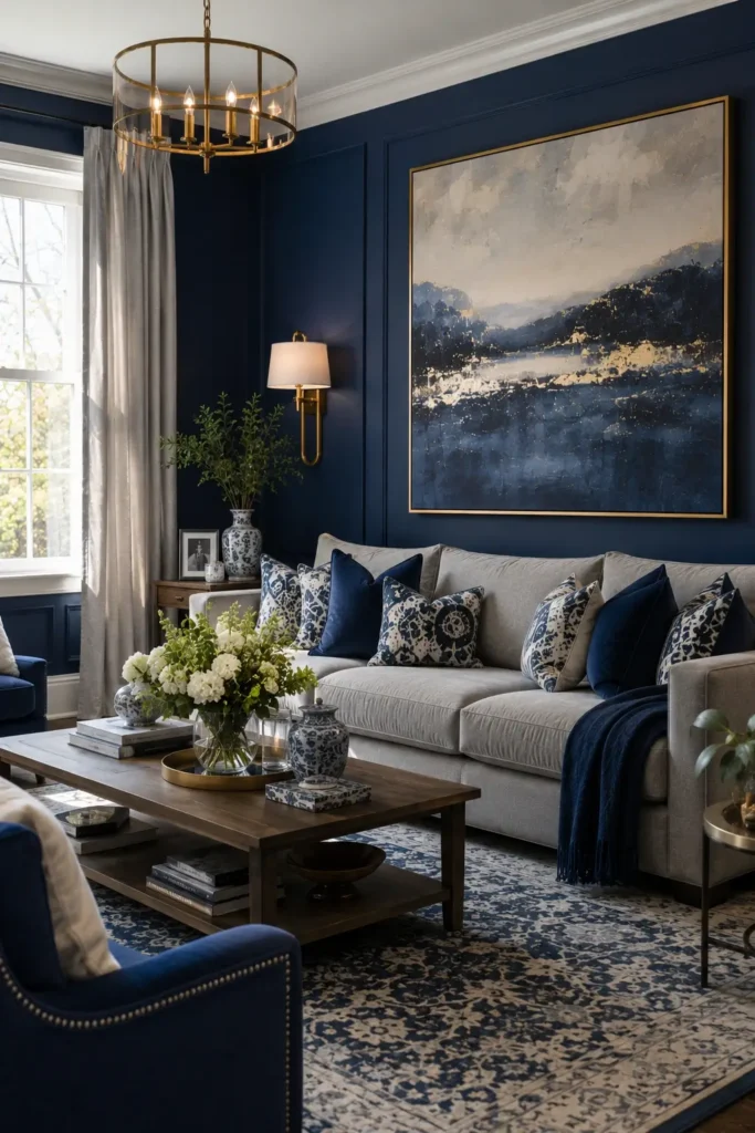 Royal Blue Walls: Bold and Dramatic