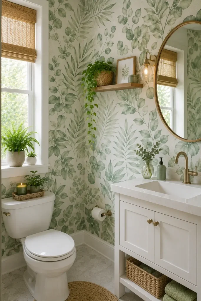 Green Striped Wallpaper for Modern Spaces