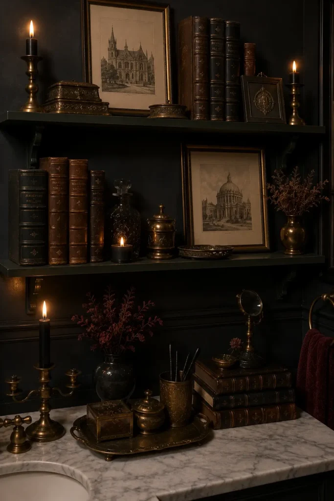 Vintage Books, Candles, and Curated Decor