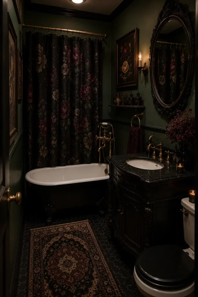 Gothic Bathroom Rug Styles for Small Bathrooms