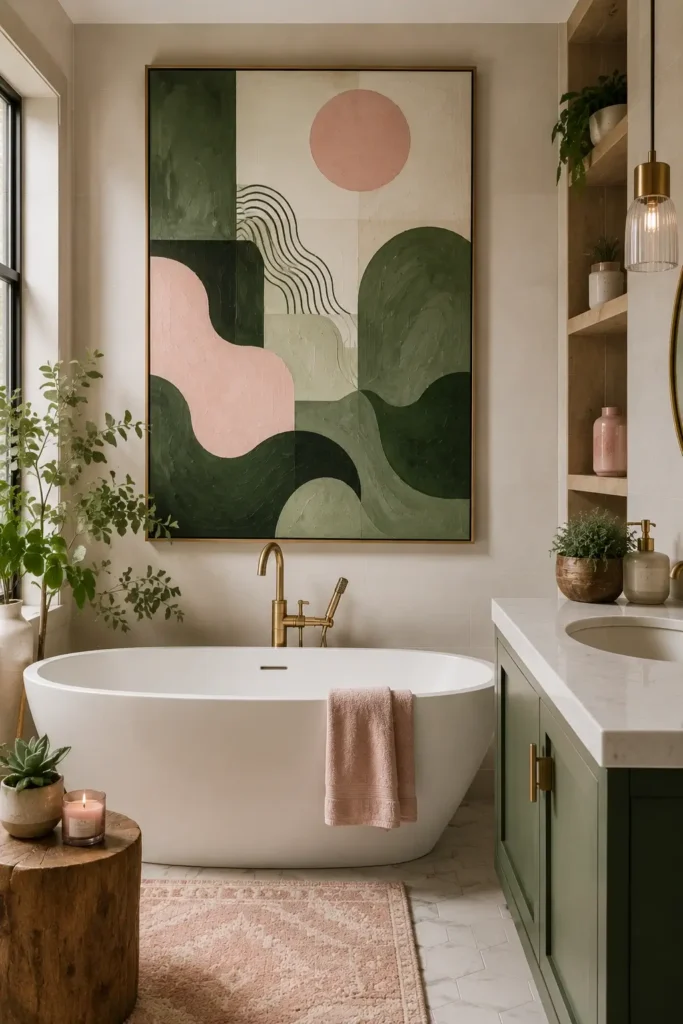 Green Abstract and Modern Abstract Wall Art