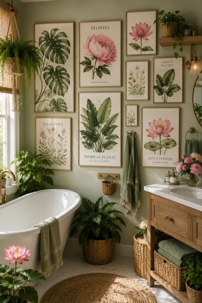 Bathroom Poster Ideas for a Botanical Bathroom