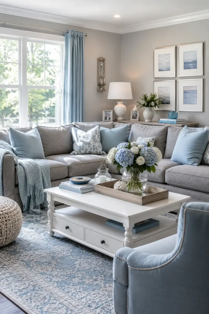 Light Blue and Soft Grey