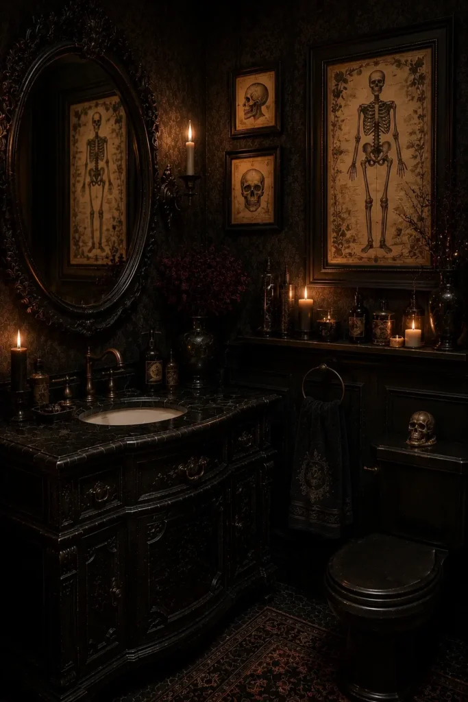 Skeleton Bathroom Decor for a Haunted Aesthetic