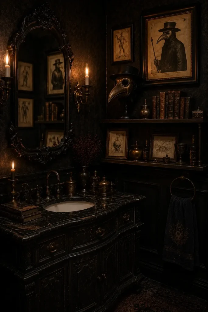 Plague Doctor Bathroom Decor for Dark Academia Fans