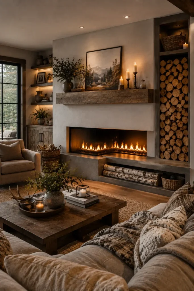 Hearth and Log Storage Ideas