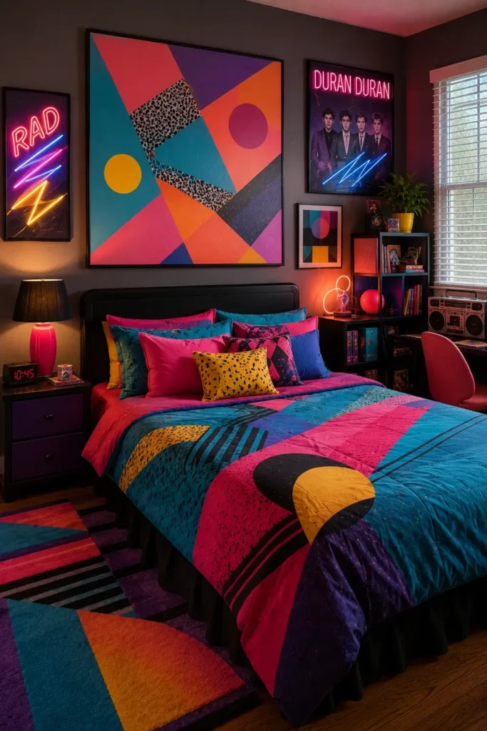 Abstract Wall Art for Retro Room Decor