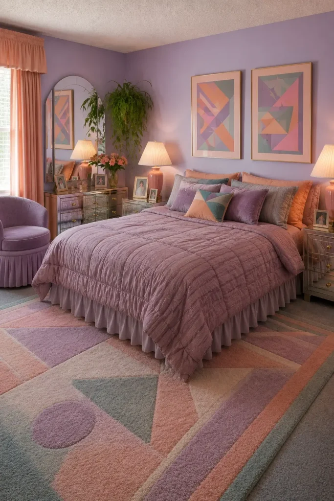Lavender, Peach, and Mauve Bedroom Ideas