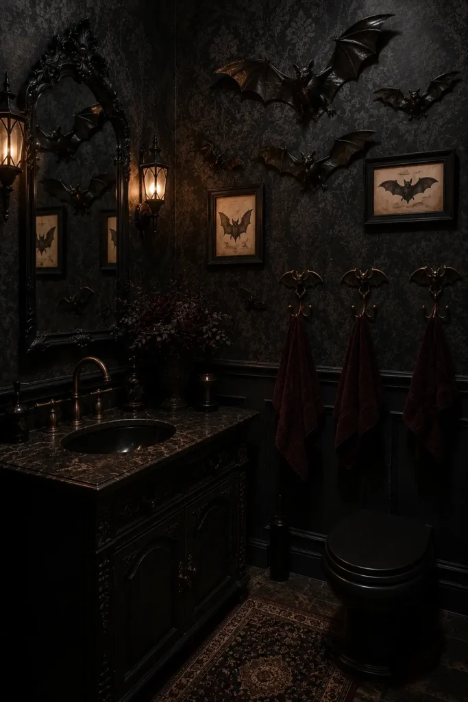 Bat-Themed Bathroom Decor Ideas
