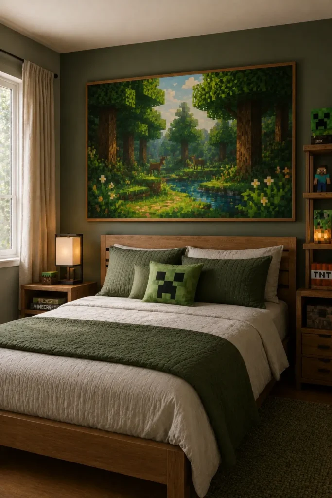 Add Pixel-Inspired Nature Wall Art