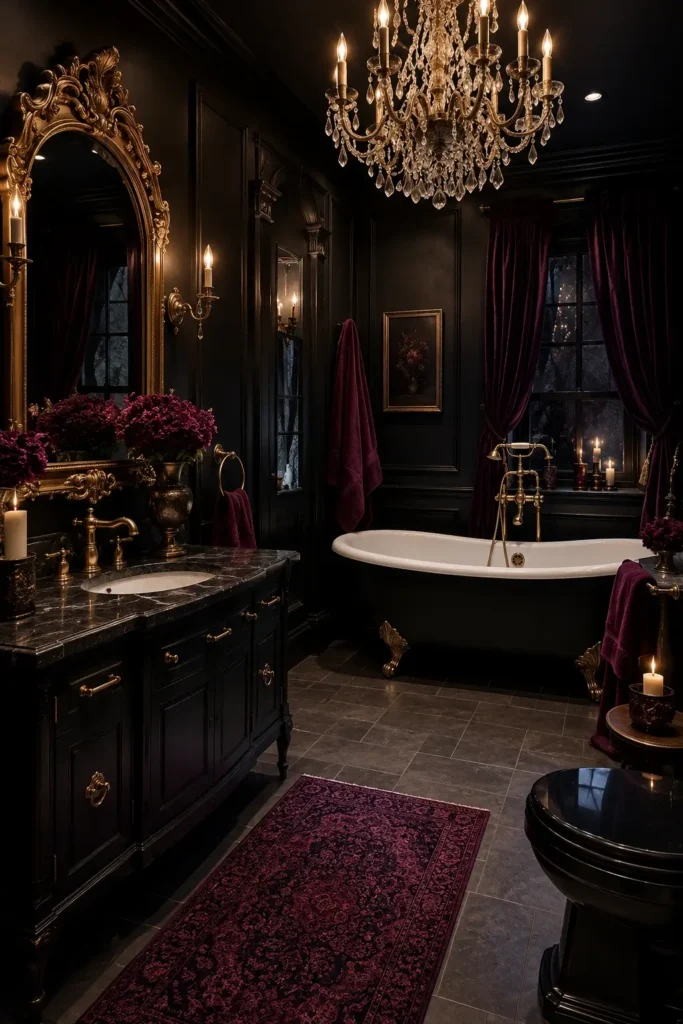Decorating With Black, Charcoal, Burgundy, and Deep Purple