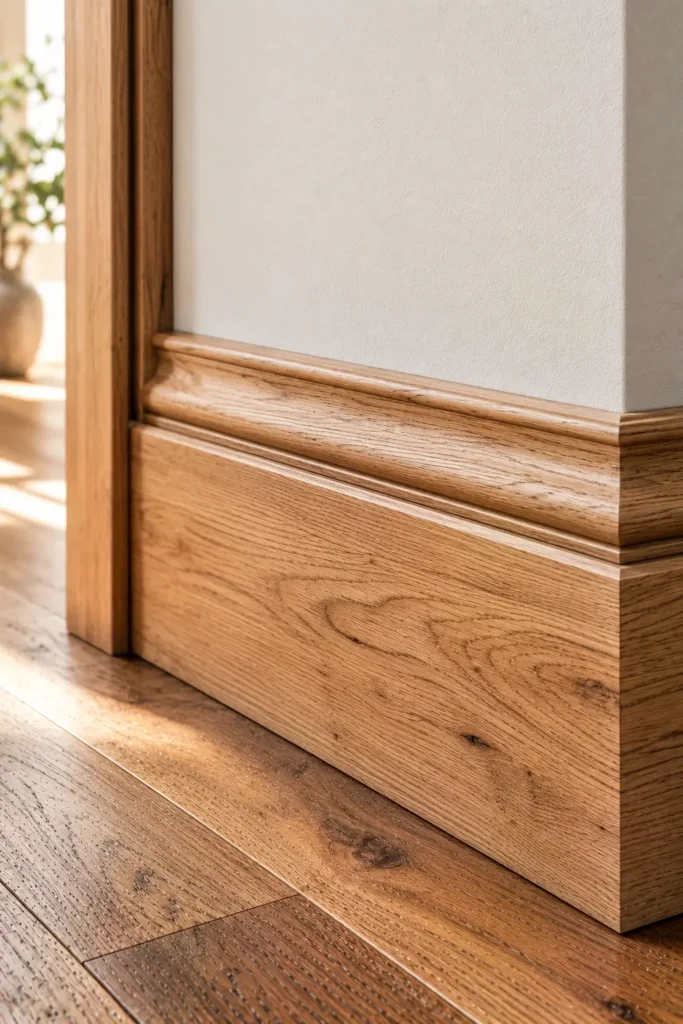 Natural Wood Baseboards