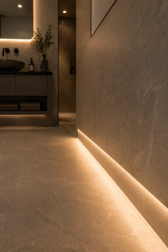 Recessed LED Channel Systems for a Modern Spa Bathroom