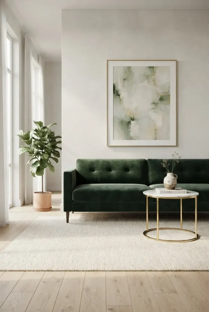 A Minimalist Take on Green and Gold