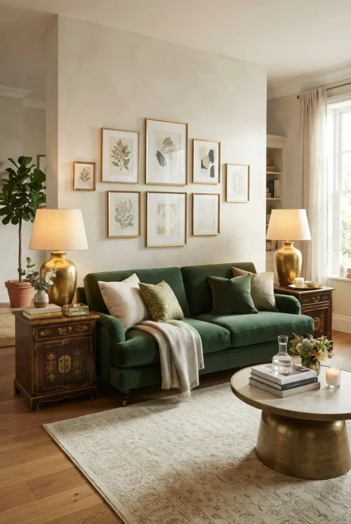 Gold Lamps That Warm Up the Room