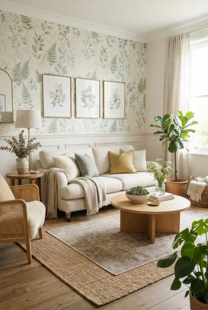 Botanical Print with a Whisper of Gold
