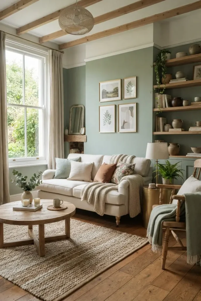 Sage Green and Gold Living Room Ideas