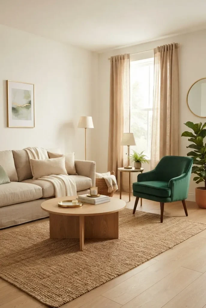  Beige Tones Softening Green and Gold