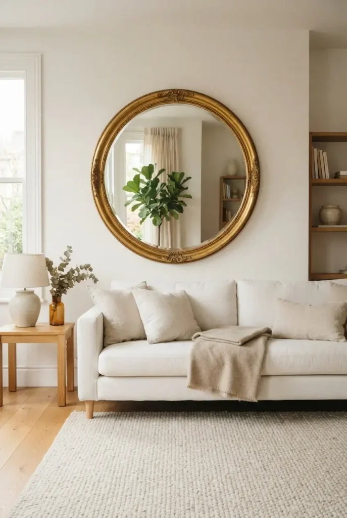 White and Gold Living Room Ideas That Start With One Piece