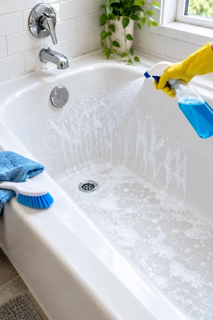 Apply Bathtub Cleaner