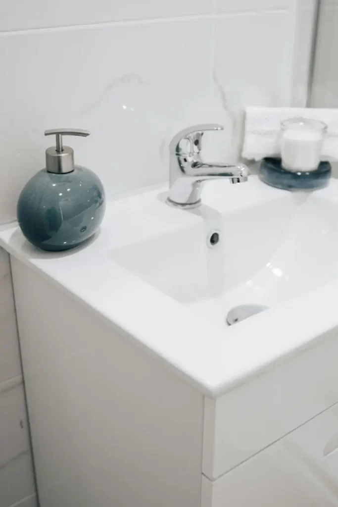 Add Blue Through the Vanity and Accessories