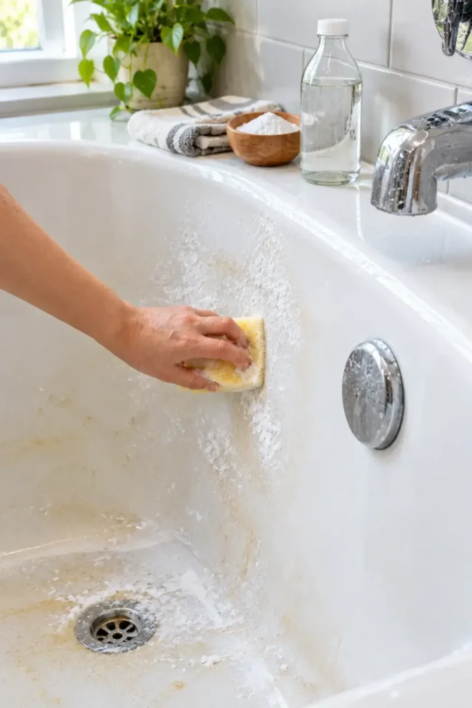How to Clean a Bathtub With Baking Soda or Vinegar