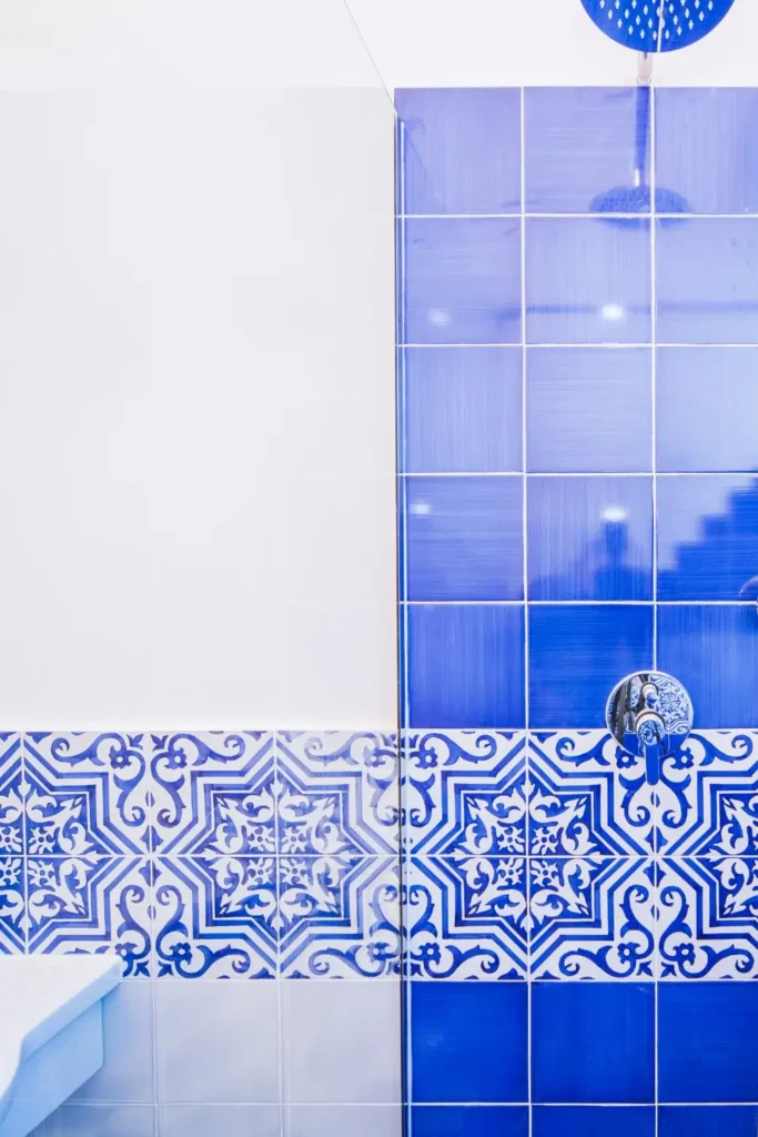 Use Blue and White Patterned Tiles