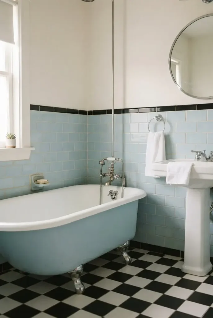 Vintage Blue Bathroom