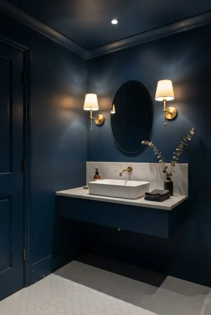 Moody Blue Bathroom