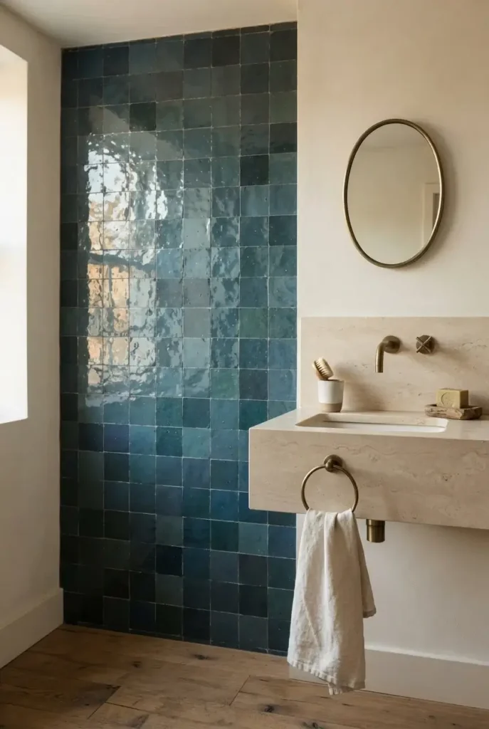 Moroccan-Inspired Blue Tile
