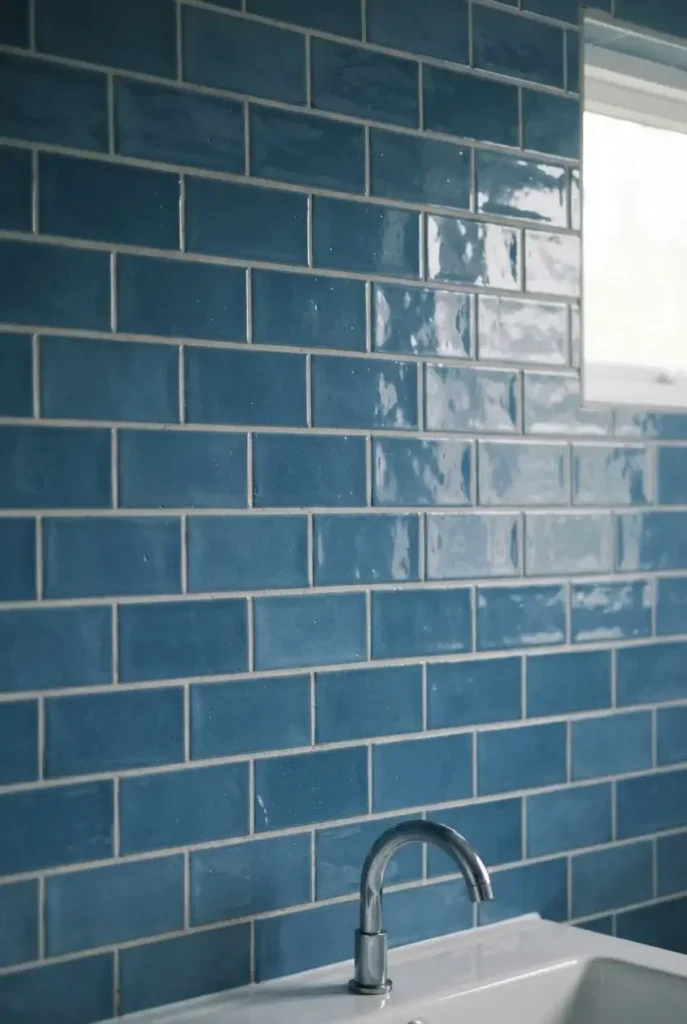 Blue Subway Tile for a Classic Look