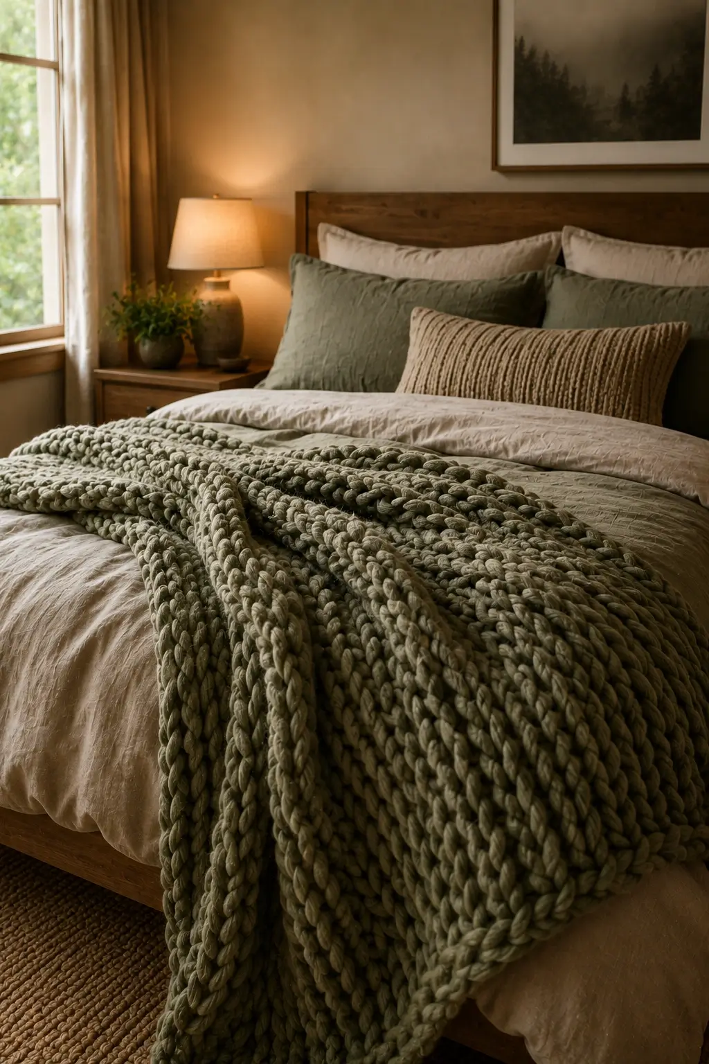 Add a Chunky Knit Throw