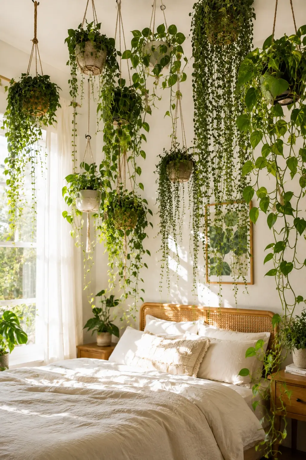 Frame the Room with Hanging Greenery