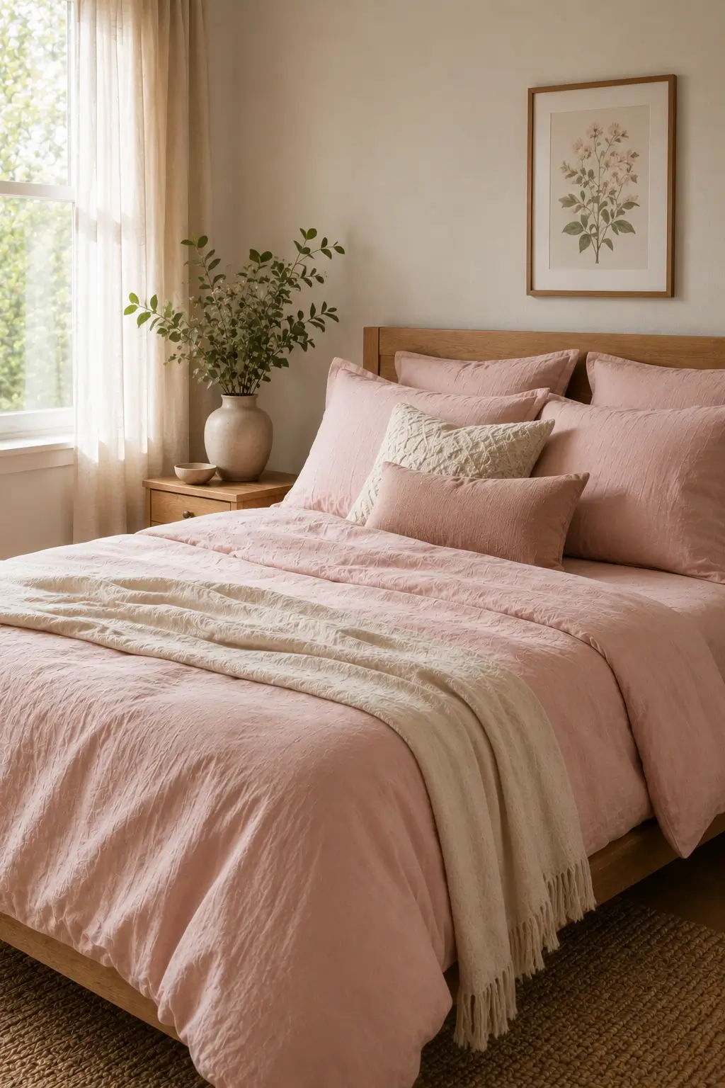 Pair Soft Pink with Botanical Accents