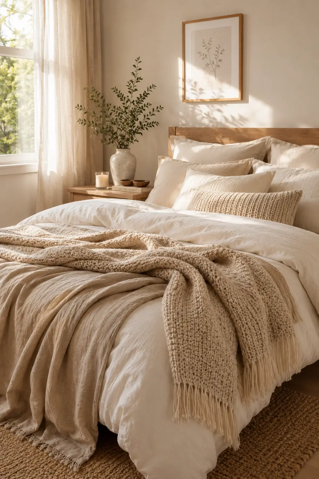 Layer Warm Neutrals for a Relaxing Retreat